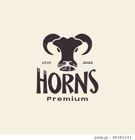 angry goat head vintage logo design vector graphic symbol icon illustration creative idea 90365241
