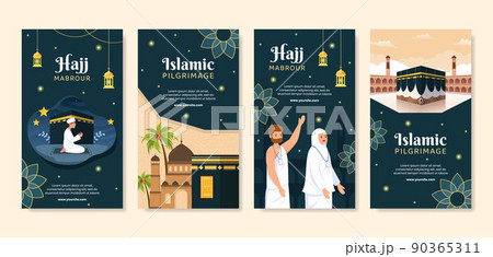 Hajj or Umrah Mabroor Stories Template Social Media Flat Cartoon Background Illustration Hajj or Umrah Mabroor Stories Template Social Media Flat Cartoon Background Illustration 90365311
