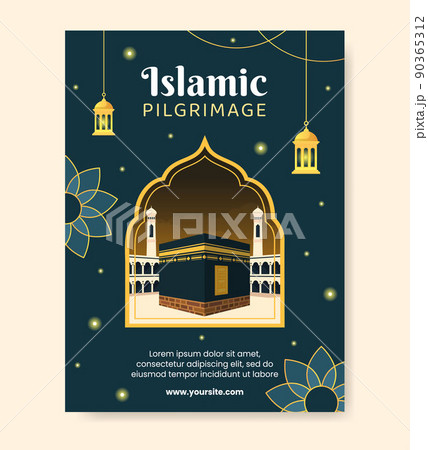 Hajj or Umrah Mabroor Poster Template Social Media Flat Cartoon Background Illustration Hajj or Umrah Mabroor Poster Template Social Media Flat Cartoon Background Illustration 90365312