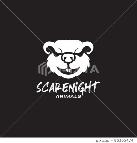 scare night animal nocturnal logo design vector graphic symbol icon illustration creative idea 90365474