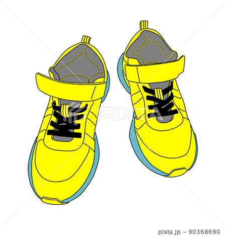 黄色い子供用運動靴 90368690