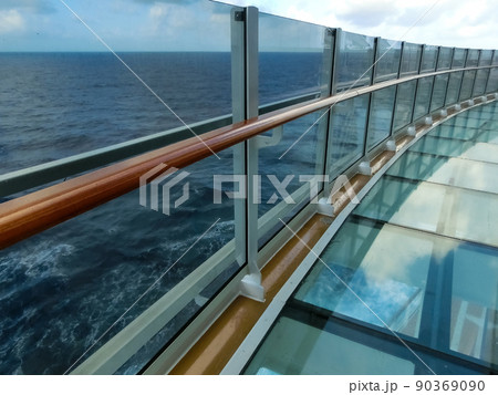 Glass floor bridge at new cruise ship 90369090