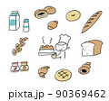 パン屋さんと色々なパン パン屋さんと色々なパン 90369462