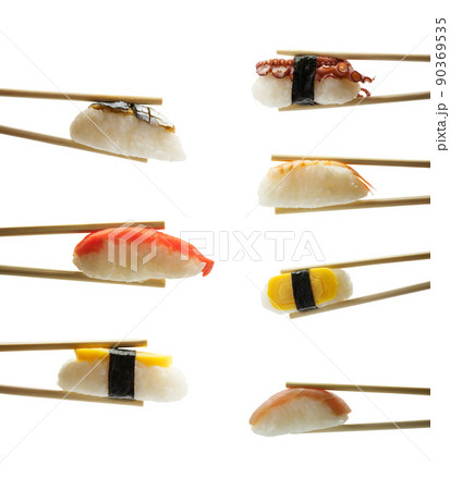 sushi with chopsticks sushi with chopsticks 90369535