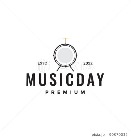 minimal simple solo drum logo design vector graphic symbol icon illustration creative idea 90370032