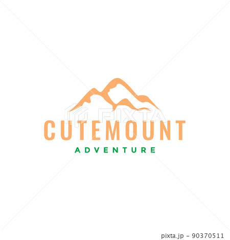 cute mountain hill colorful logo design vector graphic symbol icon illustration creative idea 90370511