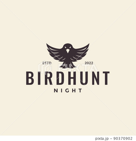 little bird night flying hunt logo design vector graphic symbol icon illustration creative idea little bird night flying hunt logo design vector graphic symbol icon illustration creative idea 90370902