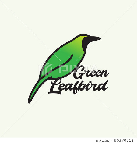 Greater green leafbird logo design vector graphic symbol icon illustration creative idea 90370912