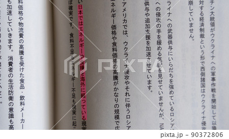 社会・経済・国際関連用語・単語（日本エネルギー食料海外依存) ピンク 90372806
