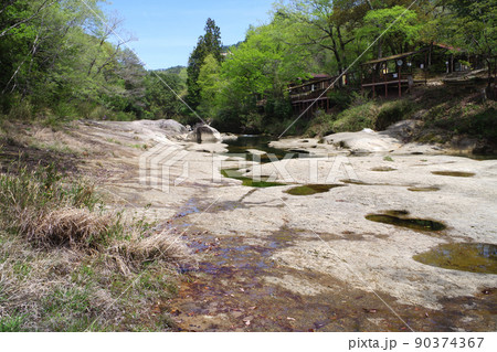 大竹蛇喰磐の岩盤の景色 90374367