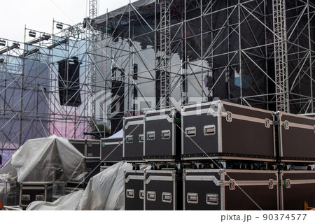 Box rack for transportation of concert equipment. 90374577