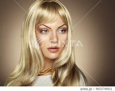 Photo of beautiful woman with magnificent hair Photo of beautiful woman with magnificent hair 90374601