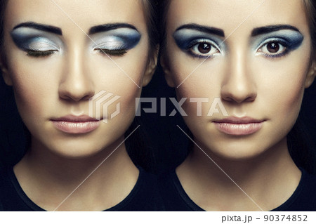 Beautiful woman face. Perfect Makeup Beautiful woman face. Perfect Makeup 90374852