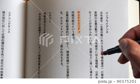 会社で働くサラリーマン 社会人の職場 専門・ビジネス用語(サスティナビリティ)オレンジ 会社で働くサラリーマン 社会人の職場 専門・ビジネス用語(サスティナビリティ)オレンジ 90375201