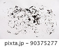 Abstract black white texture on white paper like a marble 90375277
