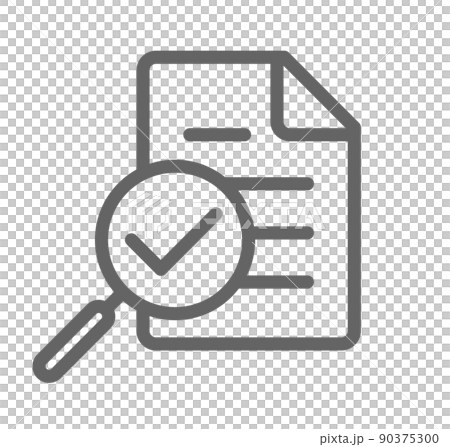 文檔數據和放大鏡圖標 90375300