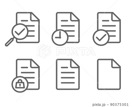 書類データのアイコンセット 90375301