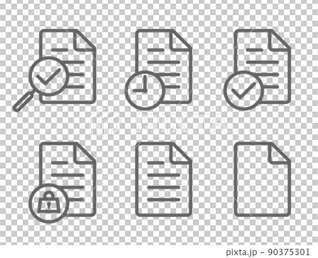 書類データのアイコンセット 90375301