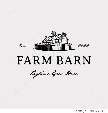 Vintage farm barn logo design - barn wood building house farm cow cattle logo design Vintage farm barn logo design - barn wood building house farm cow cattle logo design 90377219