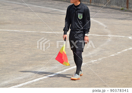 少年サッカーの審判<12>(フラッグを持つ副審) 少年サッカーの審判<12>(フラッグを持つ副審) 90378341