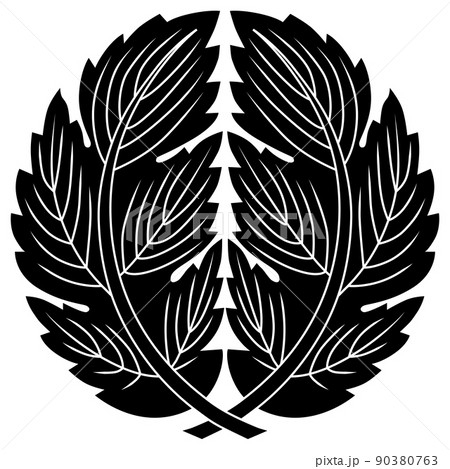 小松帯刀の家紋です。抱き鬼梶の葉といいます。 90380763