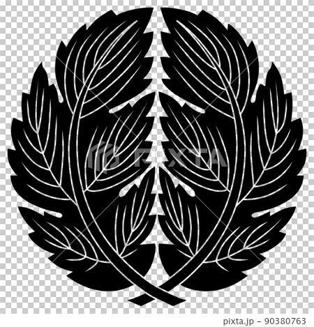 小松帯刀の家紋です。抱き鬼梶の葉といいます。 90380763