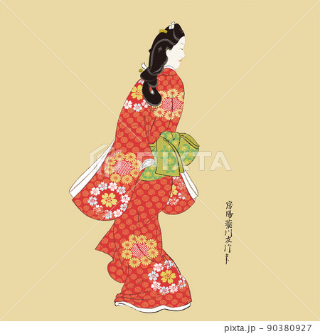 見返り美人図 イラスト 見返り美人図 イラスト 90380927