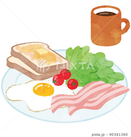 パンの朝ごはん 90381360