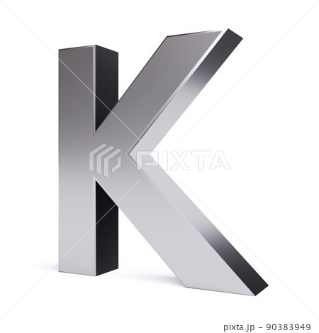 Metal letter K. Collection. 3d image 90383949