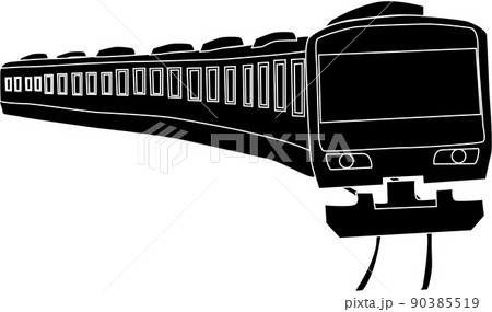 列車のシルエット素材 90385519