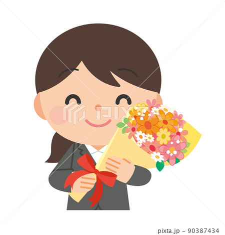 退職の女性会社員 90387434