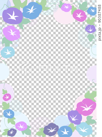 水彩牽牛花花框 水彩牽牛花花框 90387488