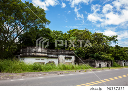 Remains of the destroyed houses of the Armero Town covered by trees and nature after 37 years of the tragedy caused by the Nevado del Ruiz Volcano in 1985 Remains of the destroyed houses of the Armero Town covered by trees and nature after 37 years of the tragedy caused by the Nevado del Ruiz Volcano in 1985 90387825
