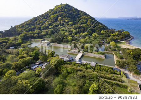 萩城址と指月山のドローン空撮 萩城址と指月山のドローン空撮 90387833