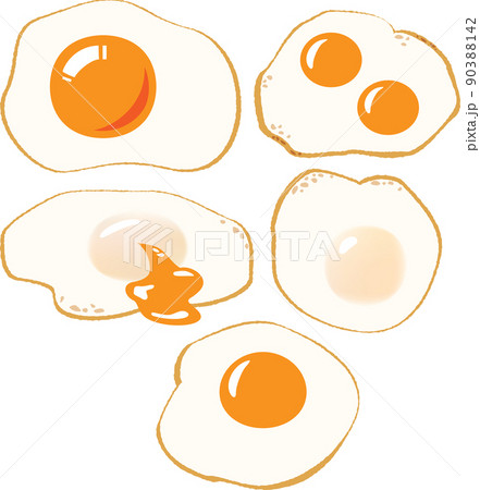 美味しそうな目玉焼きのイラスト 90388142