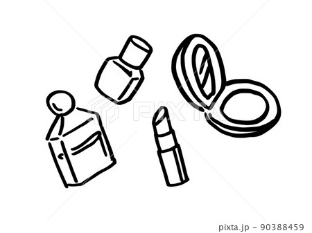 シンプルイラスト 線画 化粧道具 シンプルイラスト 線画 化粧道具 90388459
