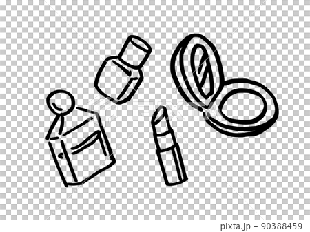 シンプルイラスト 線画 化粧道具 シンプルイラスト 線画 化粧道具 90388459