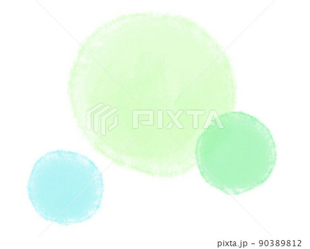 パステル 緑の丸 フレーム ドット 飾りのイラスト素材