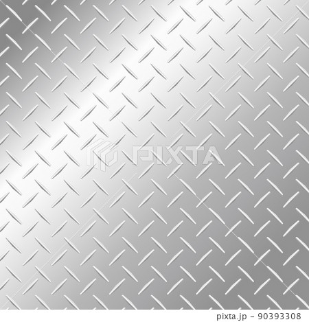 縞鋼板のテクスチャ　シルバー 90393308