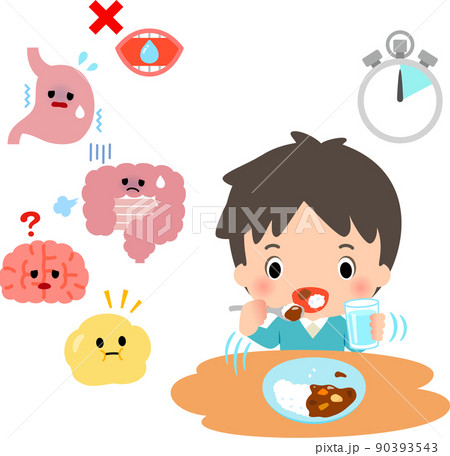 早食いする男性と体への影響 90393543