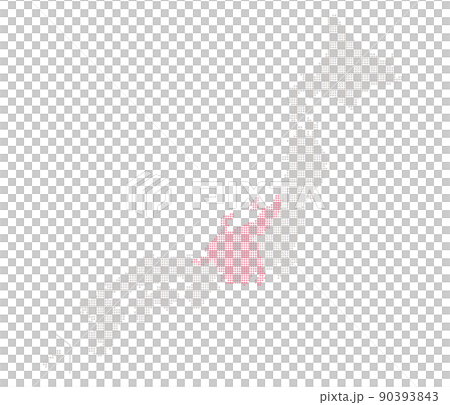 日本地圖上的中部地區由點表示 日本地圖上的中部地區由點表示 90393843