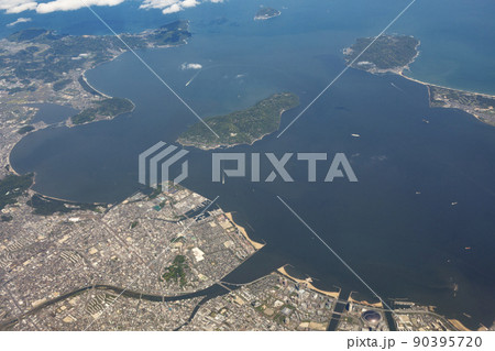博多湾空撮 90395720