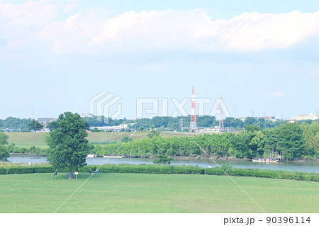 葛飾柴又の矢切の渡しの風景 90396114