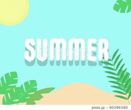 夏 ウェブバナー 広告や特集 summer サマー 英語 チラシ 背景 イラスト	 90396380