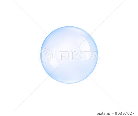 Transparent soap or water bubbles on a white background 90397627