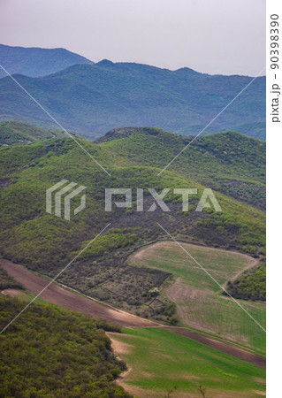 Mountain landscape of Shida Kartli, Georgia 90398390
