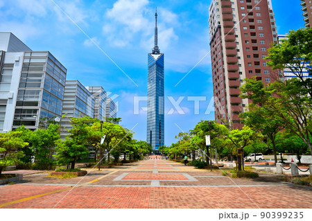 福岡　都市風景　福岡タワー 90399235