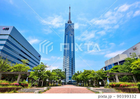 福岡　都市風景　福岡タワー 90399332