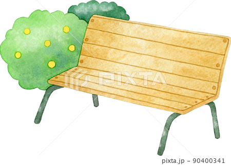 木製のベンチのイラスト 90400341