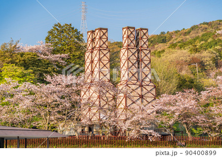 （静岡県）世界遺産、韮山反射炉、桜の季節 90400899